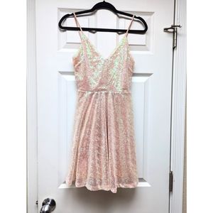 Holographic Pink Sequin Dress Charlotte Russe